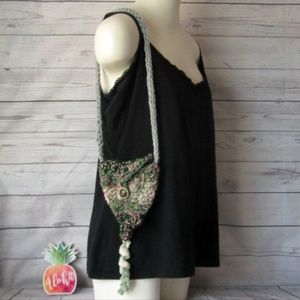 Green OOAK Boho Fairy Bag Handmade Festival Bag